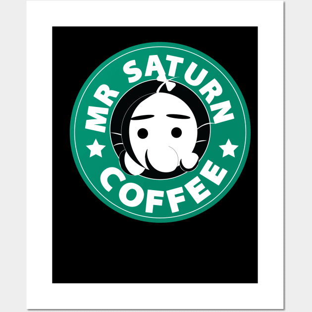 Mr. Saturn Coffee Wall Art by pixelcat